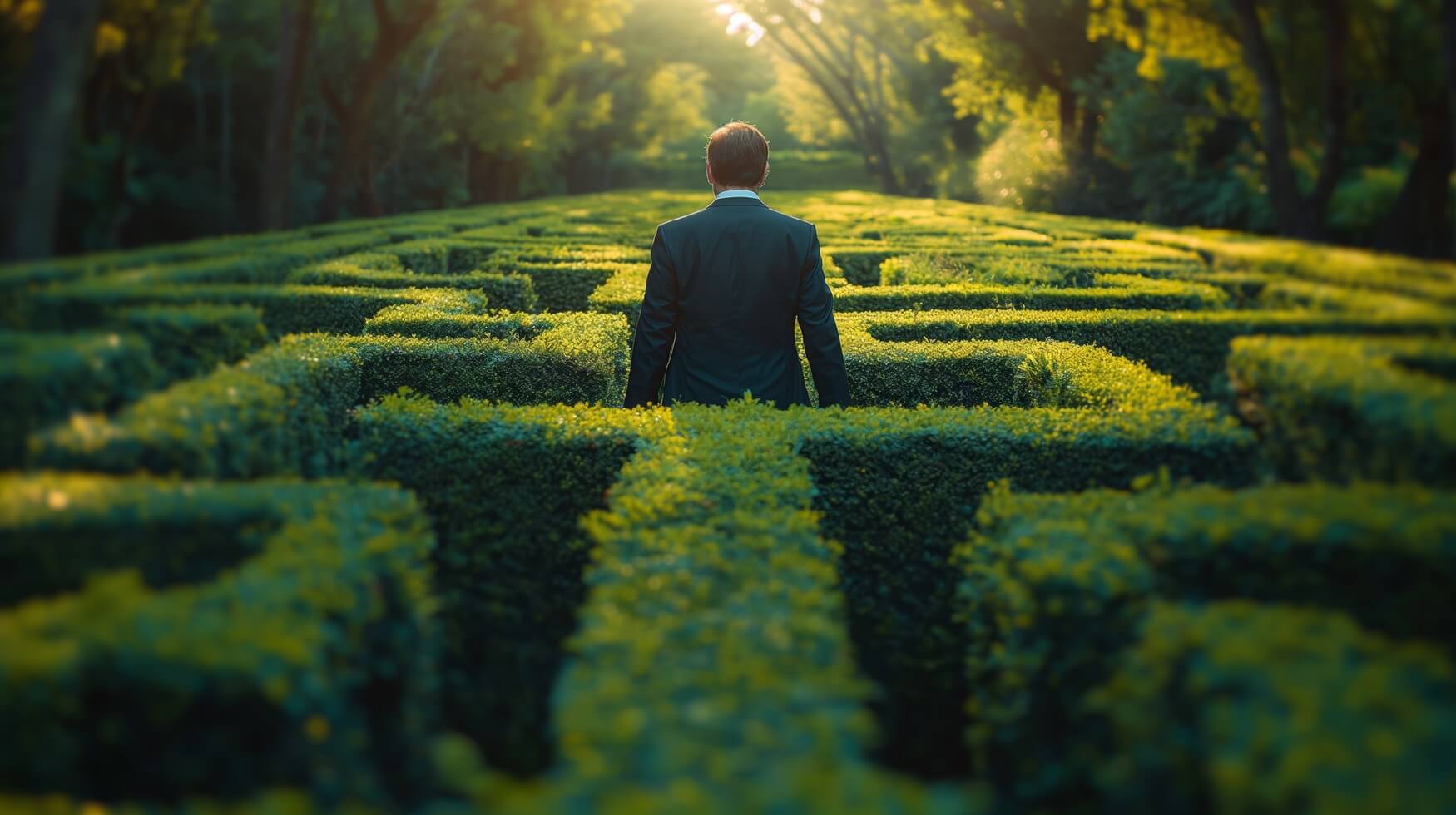 a male working through a maze demonstrating the disregulation he experiences with ADHD. (ADHD emotion regulation and RSD - rejection sensitivity dysphoria)